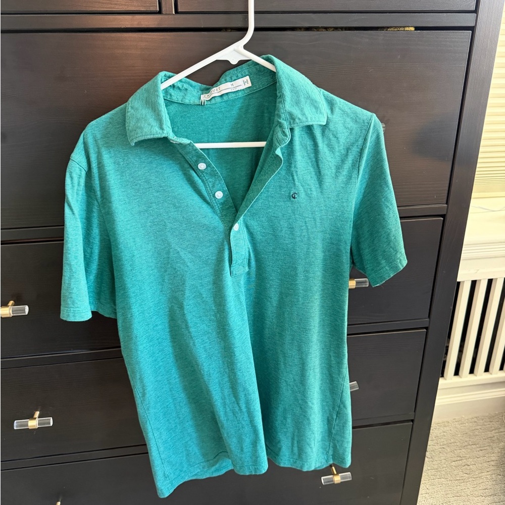 Classic Cotton Criquet Heathered Teal Green Polo Shirt